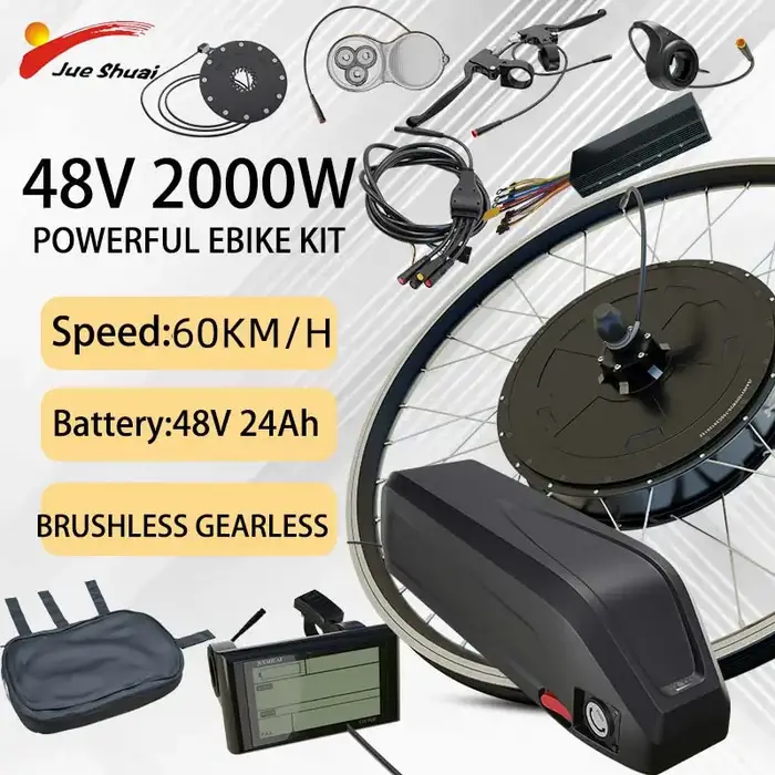 Kit de conversion de vélo électrique avec batterie 24 Ah, 26-29 pouces, 700C, 27,5, kit de conversio