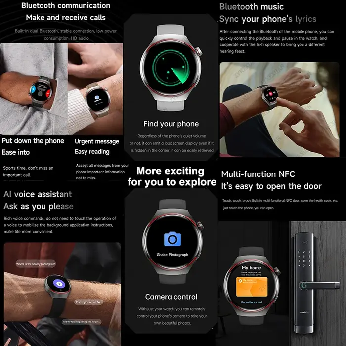 2025 nouvelle montre 4 Pro homme femme montre intelligente Bluetooth appel GPS NFC fréquence cardiaq