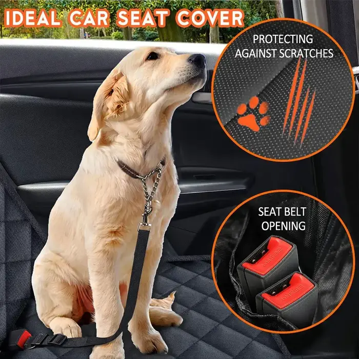 Housse de protection pour siège arrière de voiture pour chien, imperméable, résistante à la saleté, 