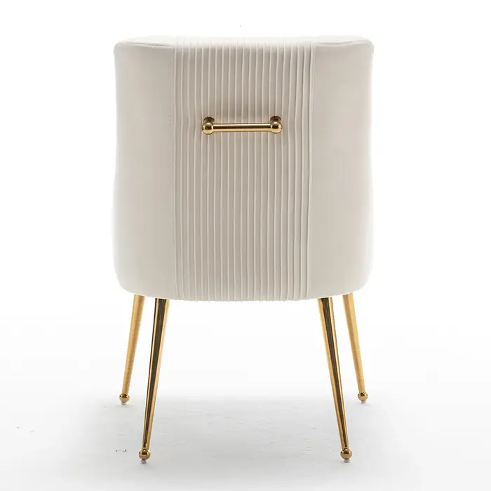 SEYNAR-Chaises de Salle à Manger en Velours Modernes, Chaise d'Accent Latérale Plissée en Tonneau, p