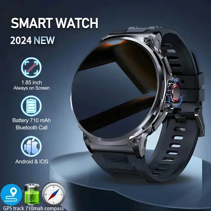 2026 Nouvelle montre intelligente ultra AMOLED 1,85 pouces, piste GPS, appel Bluetooth HD ; Grande b