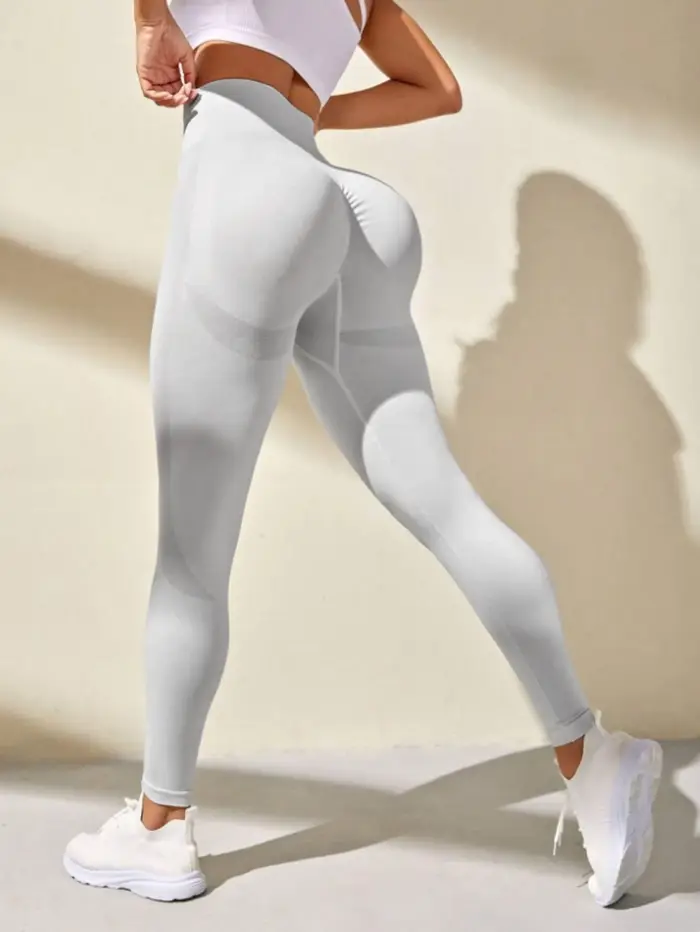 Pantalons de yoga sans couture, pantalons courts de sport pêche, taille haute et levage des hanches,