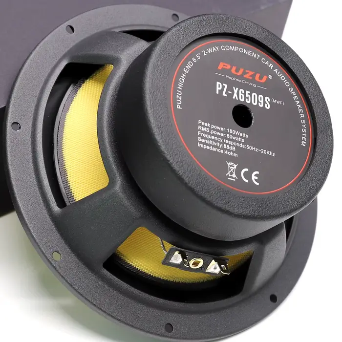 PUZU PZ-6509S 6.5 pouces en Fiber de verre cône sonore Audio de voiture deux fréquences ensemble hau