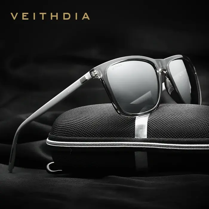 VEITHDIA lunettes de soleil sport extérieur unisexe aluminium magnésium TR90 polarisé UV400 lentille