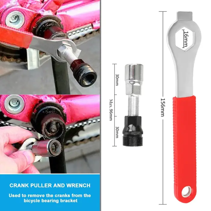 Kit d'outils de réparation de vélo disjoncteur de chaîne dissolvant de volant d'inertie extracteur de manivelle clé de vélo pour VTT et vélos de route entretien et réparation