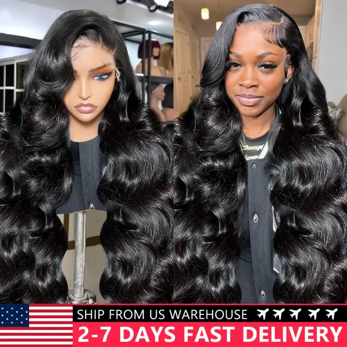 Perruques avant en dentelle transparente HD Body Wave pour femme, vague d'eau brésilienne, cheveux h