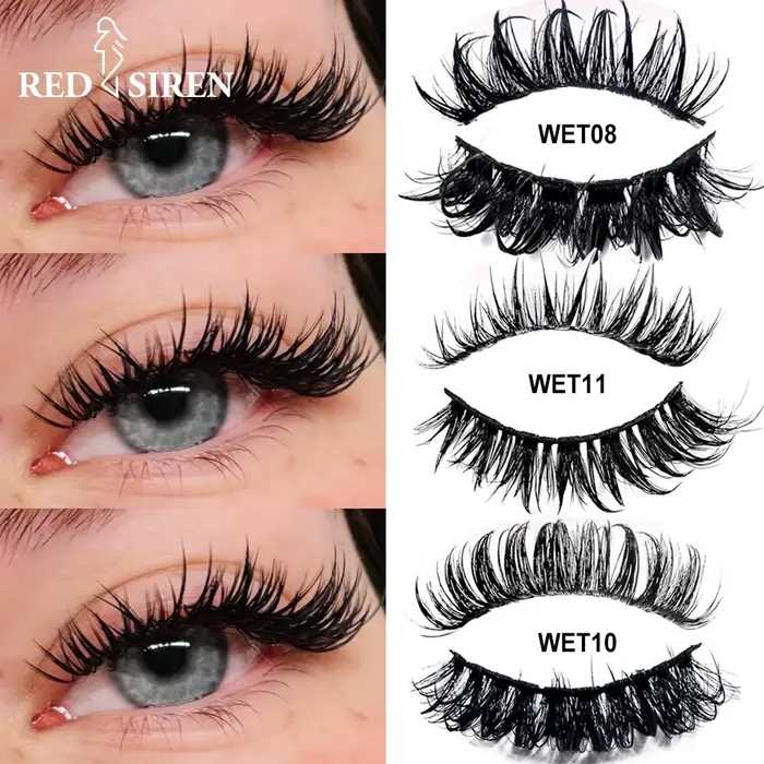 Faux-cils à pointes pour maquillage, boucles D, bande russe, faux cils, cosplay naturel, bande compl