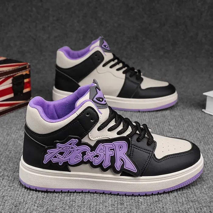 Baskets de skateboard montantes pour hommes, chaussures de sport décontractées, streetwear original,