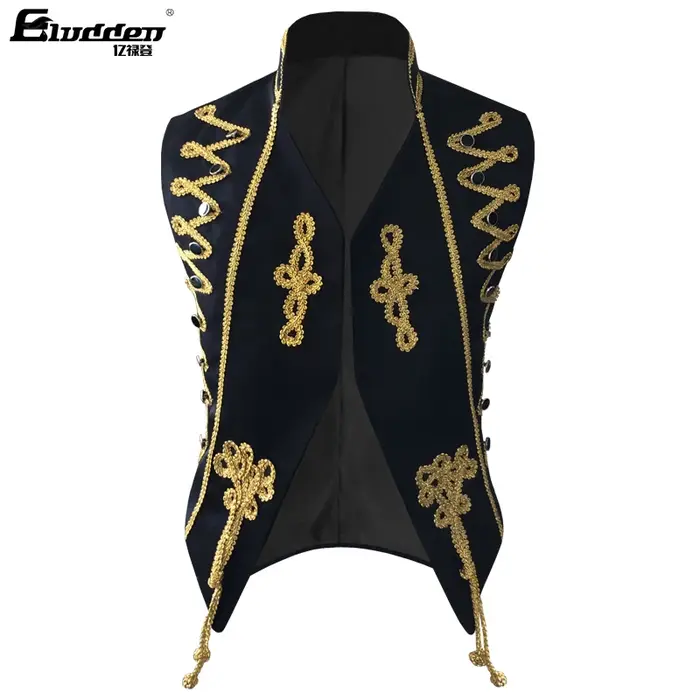 Gilet Vintage en Brocart localité pour Homme, Blouse de Performance, Nministériels d de Fleur de Pru