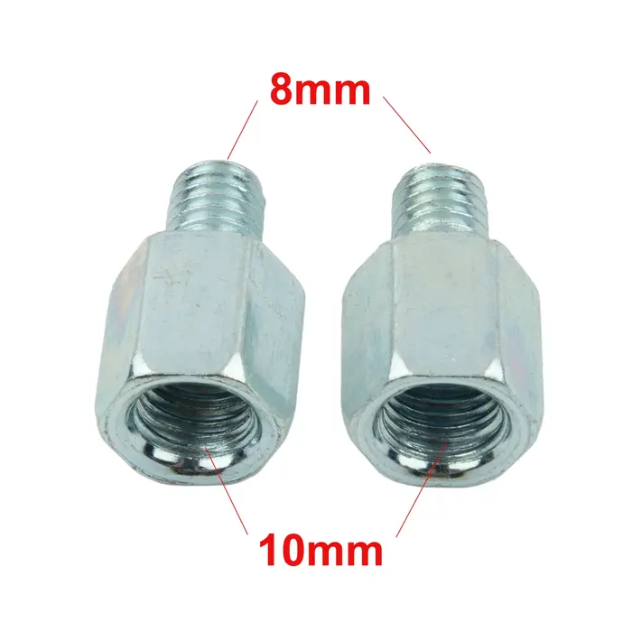 Adaptateur de miroir 10mm à 8mm, accessoires dans le sens des aiguilles d'une montre femelle à mâle 