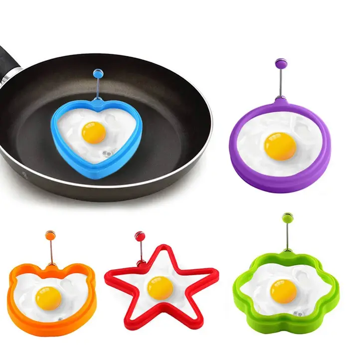 Machine à crêpes en Silicone, 5 Styles, moule à œufs frits, formes antiadhésives, opération Simple, 