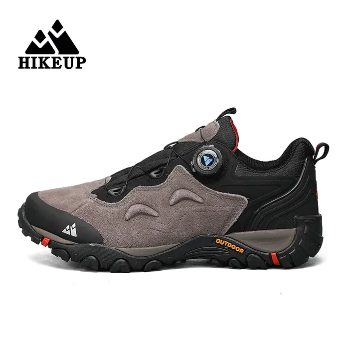 HIKEUP-chaussures en cuir pour hommes, chaussures de randonnée en plein air, baskets de Trekking tou