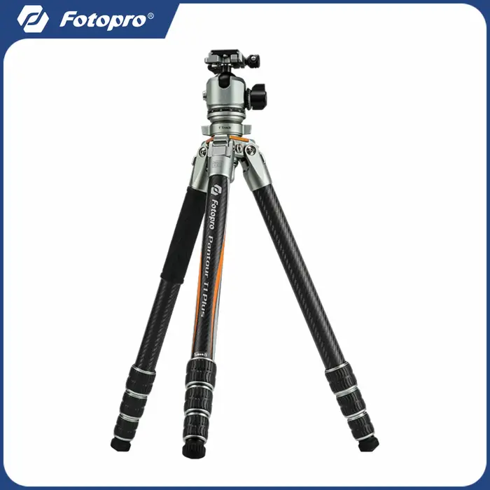Fotopro T1 Plus trépied de voyage professionnel trépied en Fiber de carbone robuste avec rotule à pr