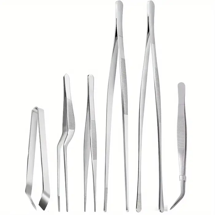 Ensemble de pincettes de cuisine en acier inoxydable, pincettes de Chef professionnelles, pincettes 