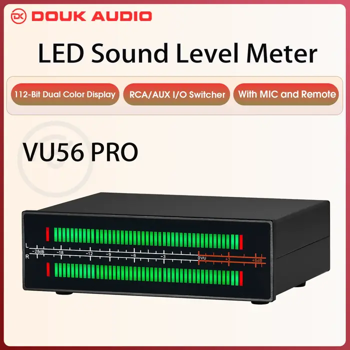 Douk Audio double canal LED sonomètre micro + ligne musique spectre visualiseur affichage stéréo Aud