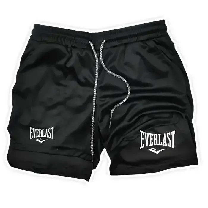 Shorts de course pour hommes 2-en-1, double couche, sportswear, mode, gym, fitness, pantalon court, 
