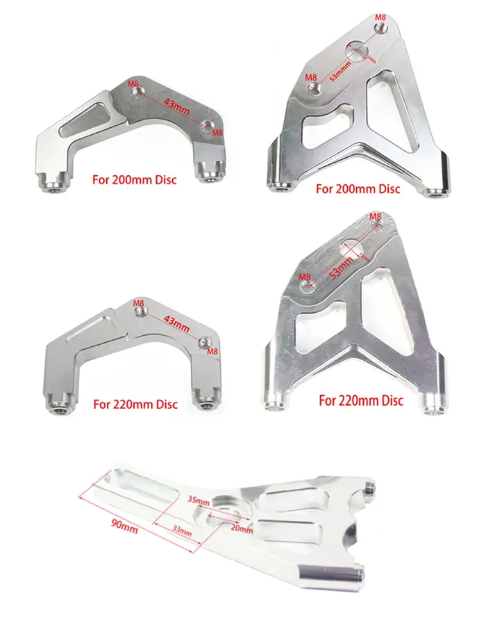 Étriers de frein de moto, distance des trous, supports de 82mm, étriers de frein à quatre pistons, a