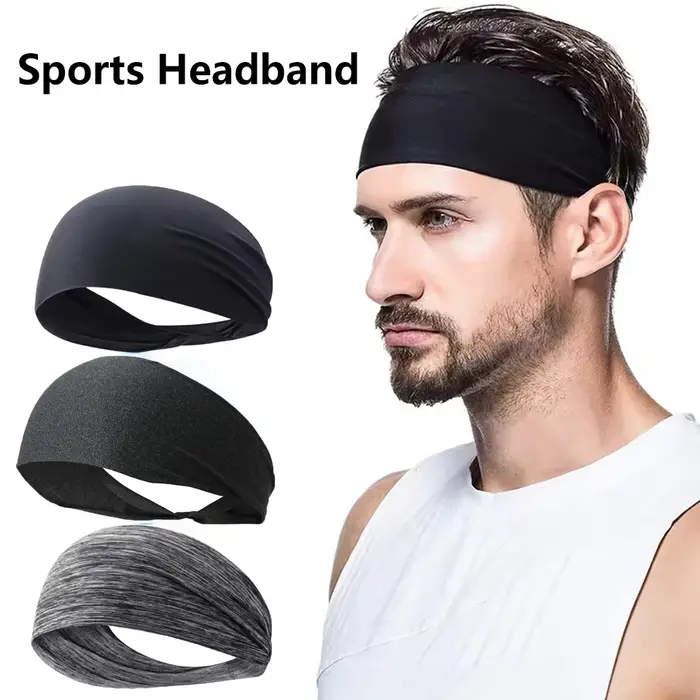 Bandaux de sport élastiques absorbant la transpiration pour séchage rapide, antidérapants et respirants pour le yoga, la course à pied et autres activités physiques pour hommes et femmes
