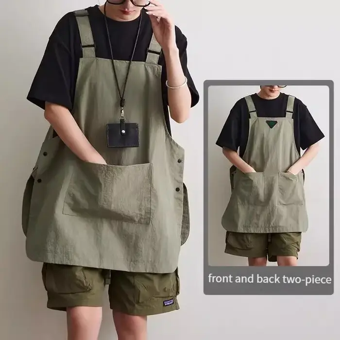 Tablier de travail imperméable pour hommes et femmes, design moderne, protection contre les taches, cuisine, café, usage domestique, durable et élégant