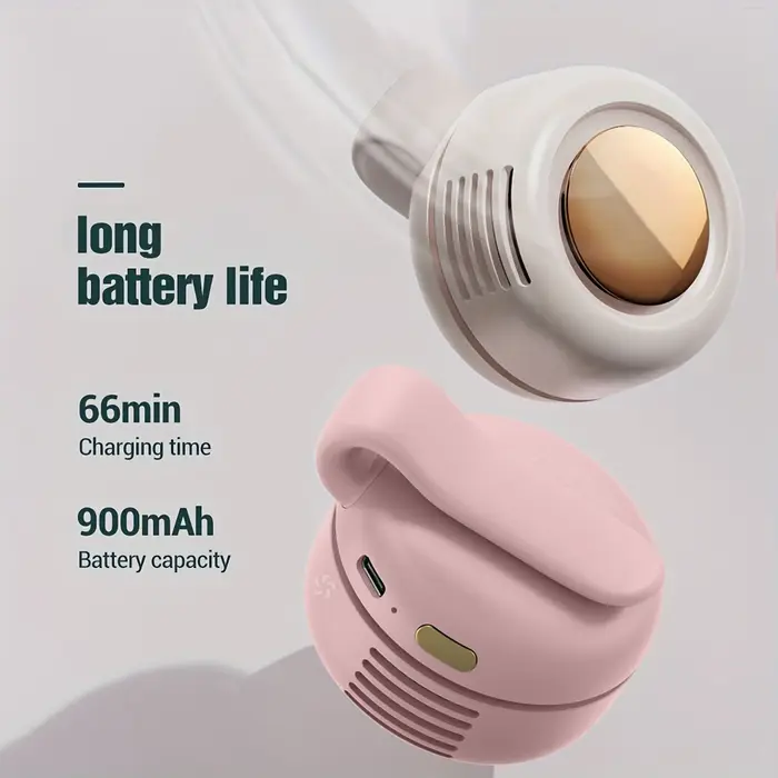 Mini ventilateur tourbillon portable avec clip de taille, 3 vitesses, mains libres, silencieux, pour