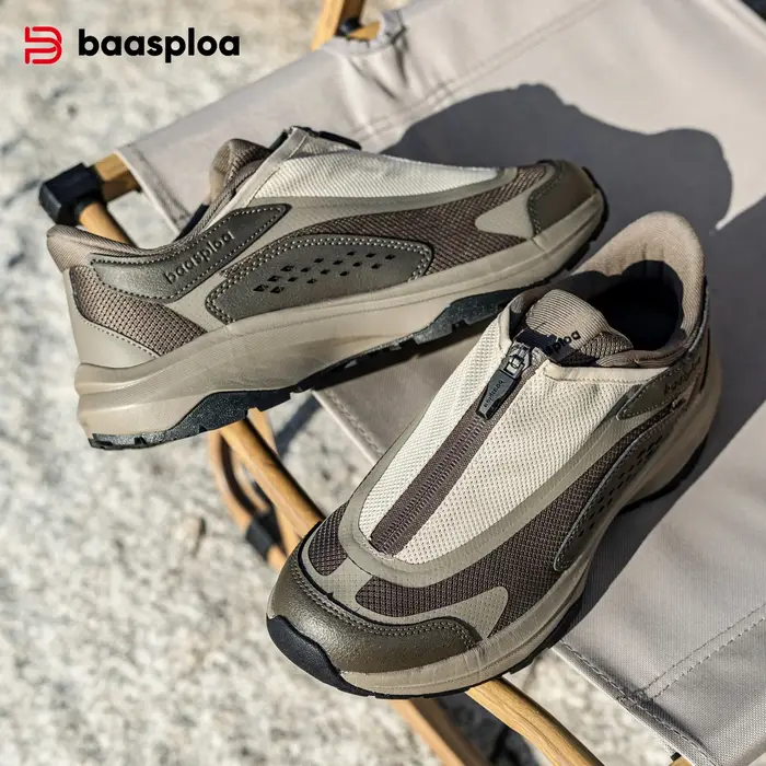 Baasploa hommes chaussures de randonnée maille respirant extérieur baskets tout nouveau confort Trai
