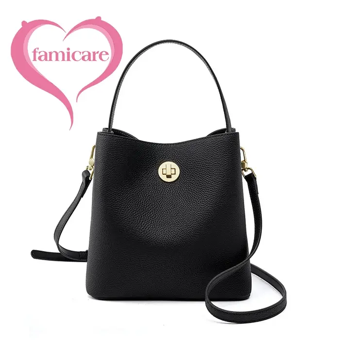 Sac à main en cuir véritable pour femmes, sacoche pour les déplacements, panier à légumes, sac à ban