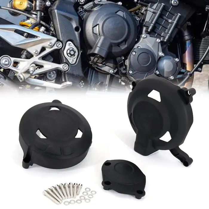 Couvercle de protection moteur noir pour moto DAYTONA 675/R, accessoires de graduation ET TRIPLE 765