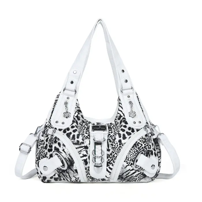 Sac à main polyvalent pour femme, sac à bandoulière léopard, sac à poignée supérieure, sacoche tenda
