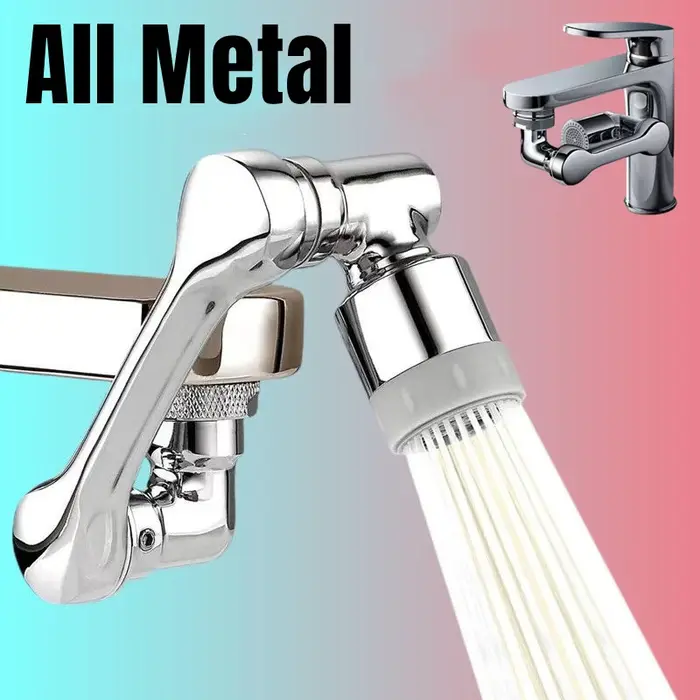 Métal 1080 °   Tête de pulvérisation de robinet à Rotation universelle, adaptateur 22/24mm, prolonga