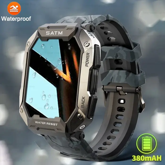 Montre intelligente étanche IP68 Iko pour hommes, horloge intelligente de natation, sports de plein 