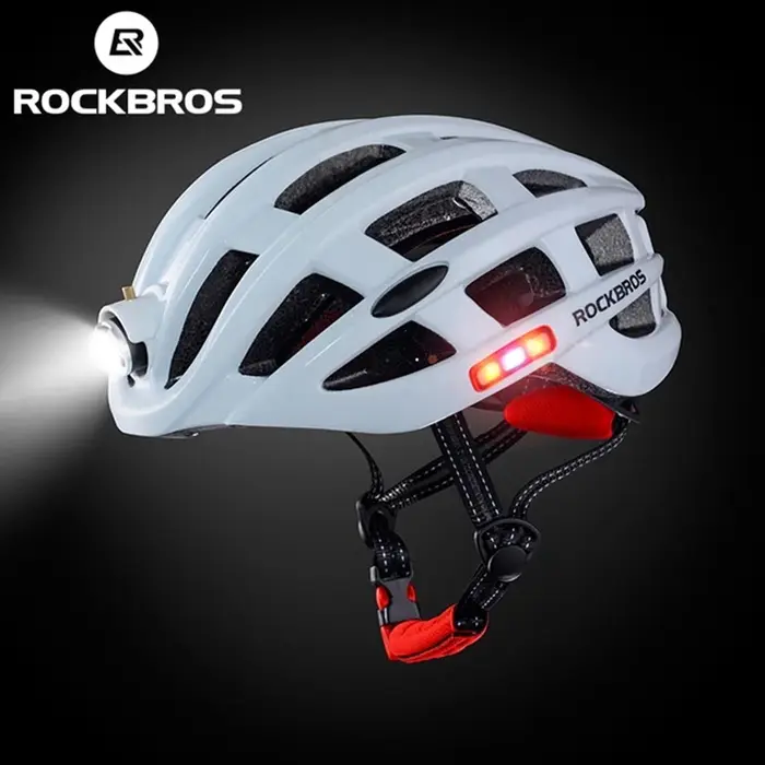 Casque vélo ROCKBROS lumière intégrée sauna plongée iodée VTT sécurité sportive nuit visibilité