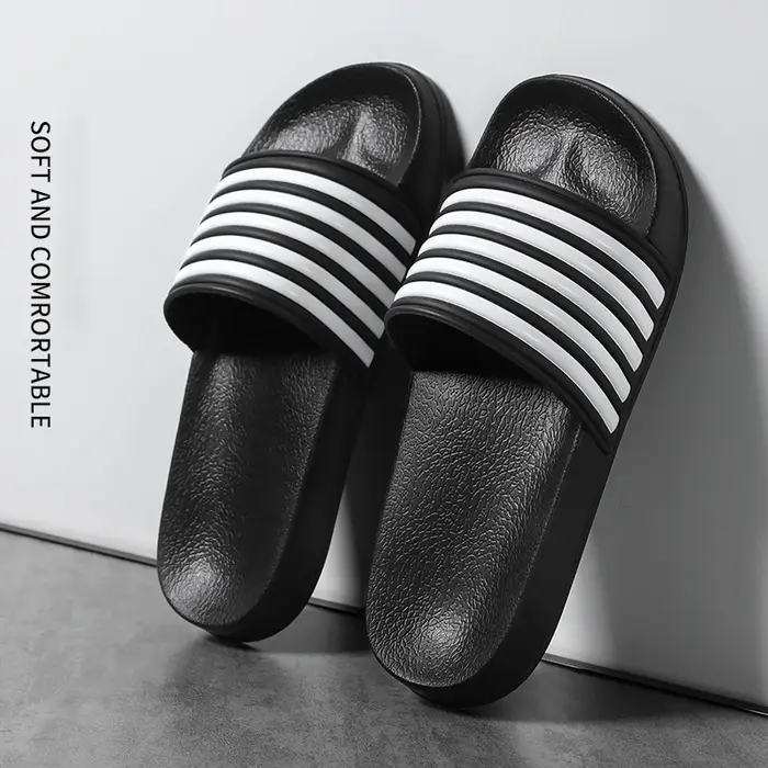 Diapositives d'été pour hommes, chaussures antidérapantes, pantoufles décontractées, intérieur et ex