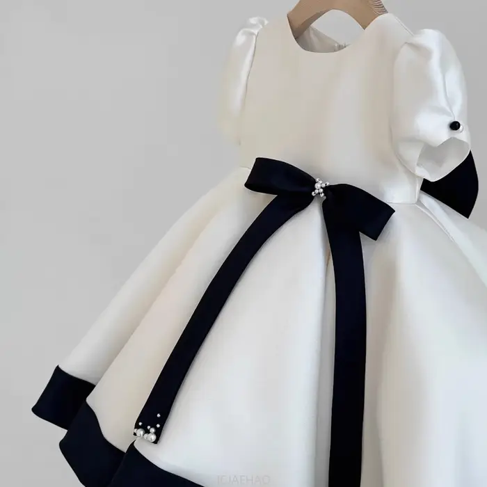Robe de princesse en Satin pour petites filles, Style français, pour 1er anniversaire, Zhuazhou, à f