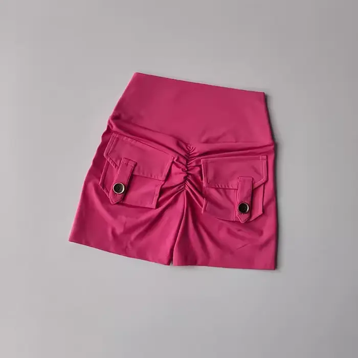 Shorts yoga taille haute avec poches femmes - Fitness course cyclisme push-up sexy
