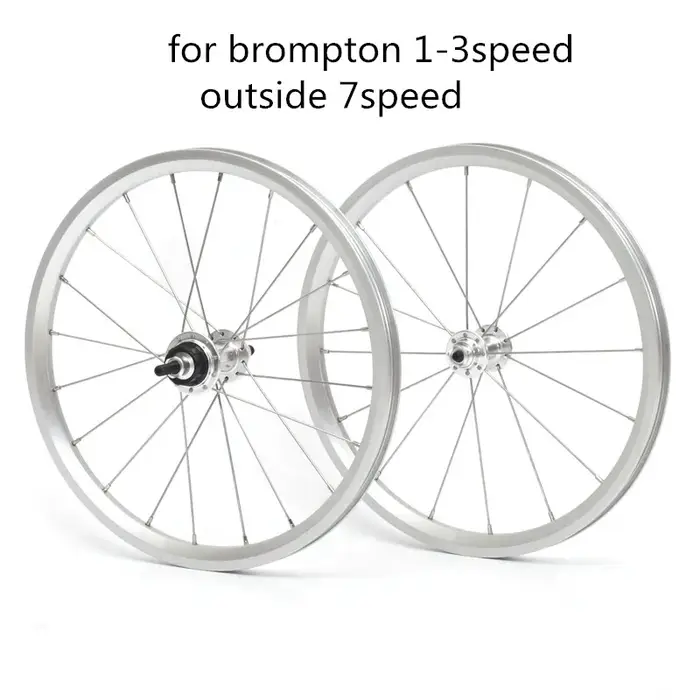Jantes de vélo pliantes avant et arrière, Bromsilice 7 vitesses, 349