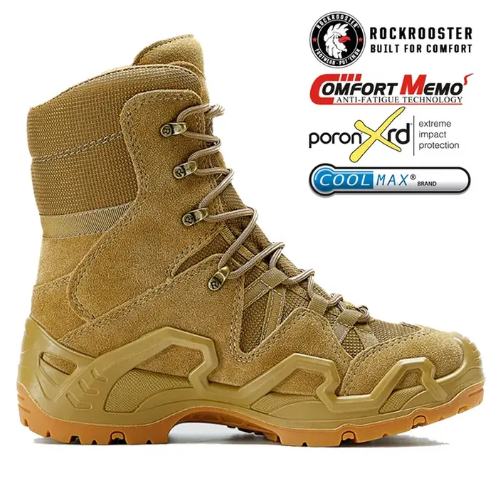 ROCKROOSTER-Chaussures de randonnée imperméables pour hommes, baskets en cuir de vache, bottes de ch