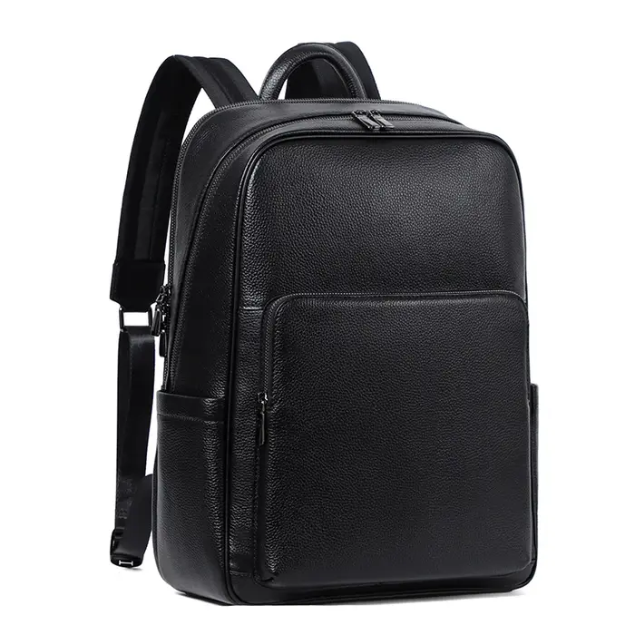 100% vache en cuir véritable hommes sacs à dos mode véritable cuir naturel étudiant sac à dos garçon