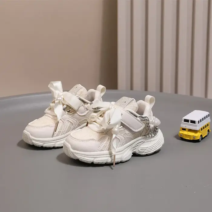 Chaussures pour enfants 2025 nouveau enfant en bas âge filles chaussures de Sport perle semelle soup