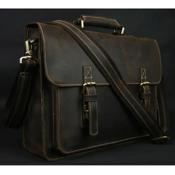 Sac messager en cuir véritable pour homme, sac à main fourre-tout pour homme, sac pour ordinateur po