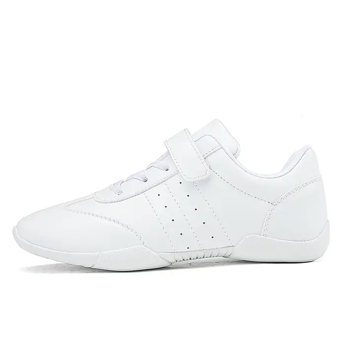 Chaussures de danse blanches pour cheerleading, pour tout-petits, jeunes filles, antidérapantes, bas