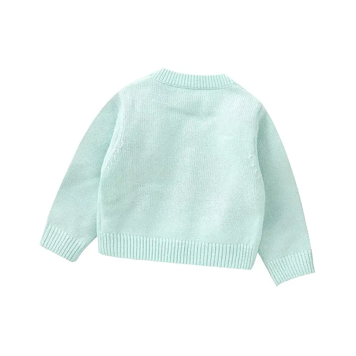Cardigan tricoté en acrylique pour bébés filles de 6 à 36 mois, doux, manches longues, col en v, sim