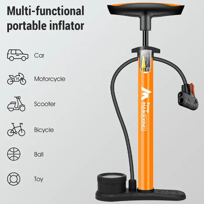 Pompe à air avec manomètre haute pression pour vélos et voitures bus 3 en 1 gonflage facile sécurisé conduite confortable et sûre