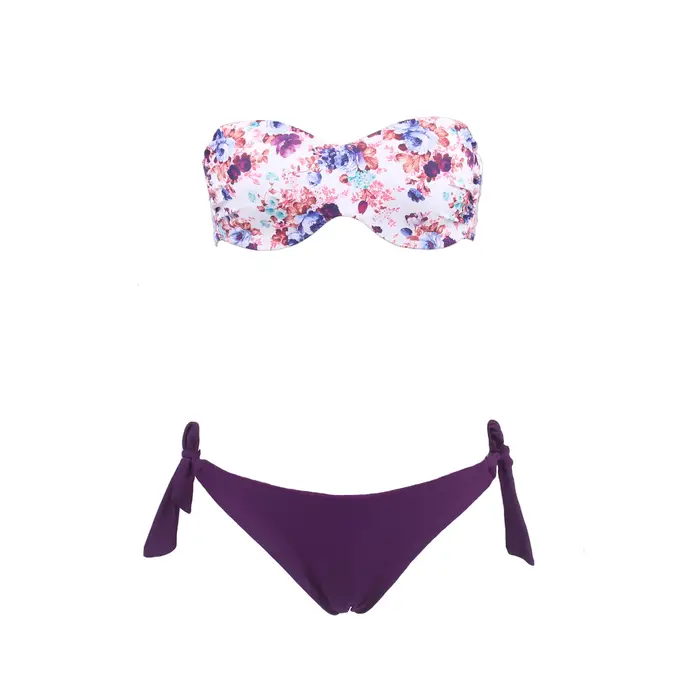 Maillot de bain brésilien sexy pour femmes, bikini push-up, col licou, style floral, vêtements de pl