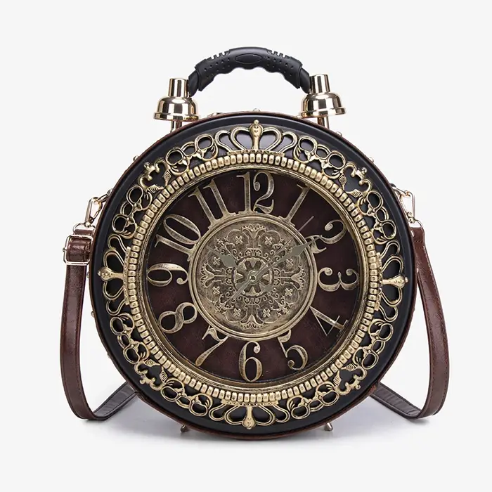 Sac à main avec horloge créative rétro, nouveau style, sens du design à la mode et de niche, sac à b