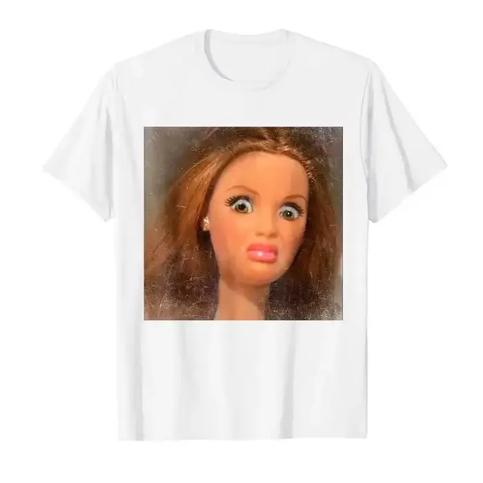 Drôle dégoûtant poupée visage Meme T-shirt pour hommes femmes t-shirts à manches courtes hauts chemi