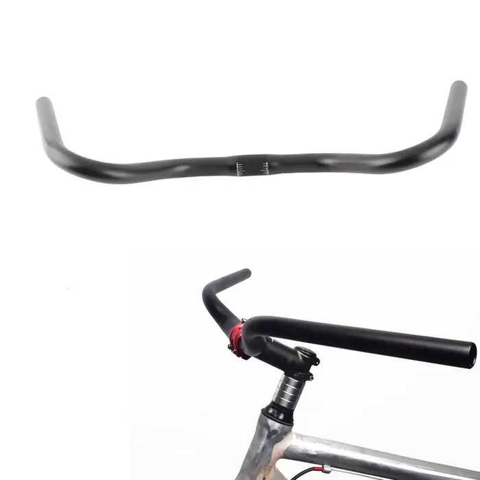 Guidon vintage de vélo en alliage d'aluminium pour vélo de montagne et de route offrant confort et style unique pour coureur de route et grimpeur de montagnes