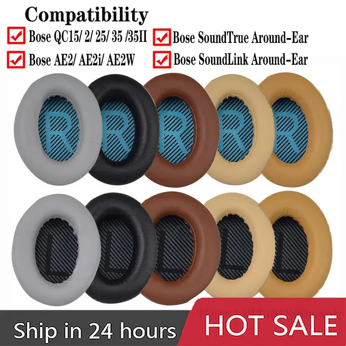 Coussinets d'oreille de remplacement pour écouteurs Bose QuietComfort2 QC2 QC15 QC25 QC35 AE2 AE2i A