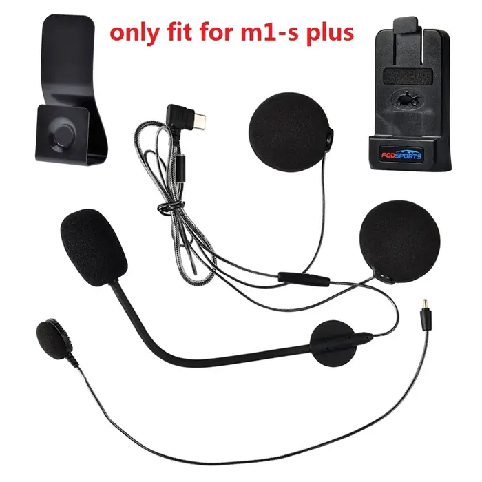 Ecouteur Haut-parleur Microphone avec Clip de fixation pour Fodsports M1-S Plus,M1-S Air Casque de m