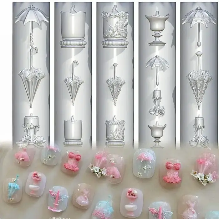 Modèles d'ongles de manucure à faire soi-même: moule en Silicone de fleur de papillon 3D, outils de 