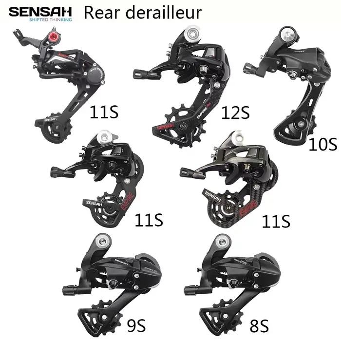 SENSAH dérailleurs arrière de vélo de route carbone 2x8 9 10 / 11 / 12 vitesses dérailleu de vélo po